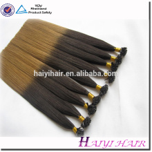 Remy double drawn factory price mini dip dye ombre nano hair extension